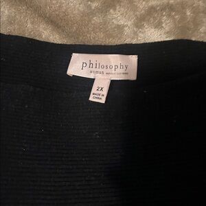 Philosophy Elegant Black Knit Top